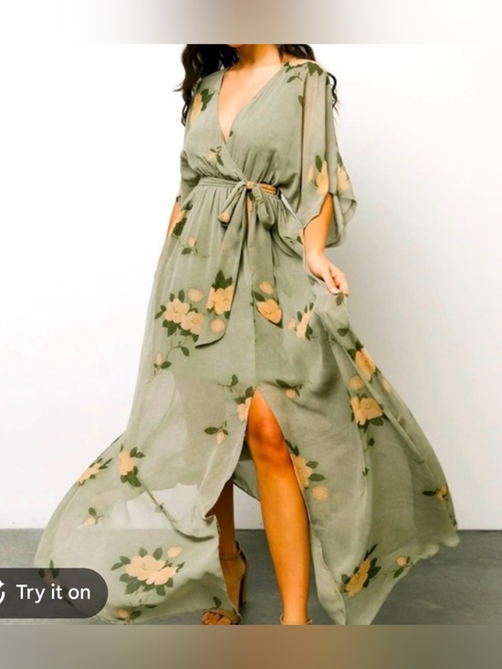 Baltic Born Dresses & Skirts - Baltic Born Kia Kimono Maxi Dress in Sage Green
